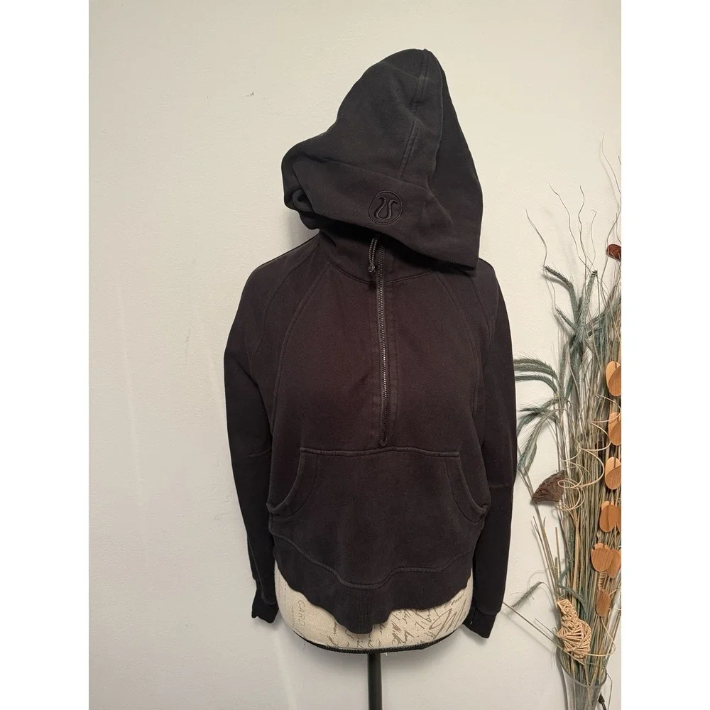 Lululemon Scuba Oversized Half-Zip Hoodie - M/L -‎ Black Fade